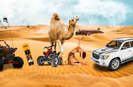 Desert Safari and Dhow Cruise + Burj Khalifa Combo